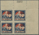 ** Lettland: 1921, Rotes Kreuz Überdrucke, Kpl. Serie Mit Blauem Rückseitendruck In Postfrischen 4er-Blocks, Dabe - Latvia
