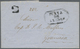 Br Chile: 1861 (13.7.), Stampless Folded Entire With Black Boxed Hs. 'PUNTA DEARENAS' And Ms. Taxe '25c' Beside Addresse - Chili