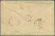 Br Chile: 1864, Stampless Folded Envelope Tied By Red Crown Mark "PAID AT VALPARAISO", Ms. "VIA PANAMA", Transit Mark Lo - Chile