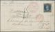 Br Chile: 1875. Envelope Addressed To France Bearing Chile Yvert 14, 10c Blue Tied By Bar Obliterator With Concepcion/Ch - Cile