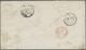 Br Chile: 1875. Envelope Addressed To France Bearing Chile Yvert 14. 10c Blue Tied By Cork Cancel With Santiago/Chile Do - Chile