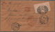 Br Chile: 1875. Envelope Addressed To France Bearing Great Britain SG 94, 4d Vermillion (pair - Onr Stamp Faults) Tied B - Chile