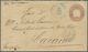 GA Costa Rica: 1897. Postal Stationery Envelope 10c Brown Cancelled By San Jose/Costa Rica Double Ring In Green '24/11'  - Costa Rica