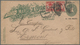 GA Cuba: 1901. Illustrated United States Postal Stationery Envelope Surcharge '1c De Peso' Upgraded With Cuba Yvert 141, - Other & Unclassified