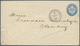 GA Dänisch-Westindien: 1883, 2 C Blue Postal Stationery Envelope (small Faults/tear), Addressed To The Merchants Crasema - Denmark (West Indies)