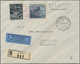 Delcampe - Br Liechtenstein: 1930/1935, Zwei Flugpostbriefe Sowie Zwei Flugpostkarten Mit Unterschiedl. Frankaturen Der Flug - Lettres & Documents