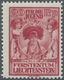 ** Liechtenstein: 1932, Jugendfürsorge, 20 Rp, Postfrisch Mit PLATTENFEHLER Auf Feld 9 "weißer Kratzer Durch ´EN´ - Lettres & Documents