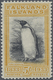 * Falklandinseln: 1933, 5 Shilling King Penguin Black And Yellow-orange Very Fine Mint. - Falkland Islands