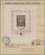 O/Brrst/ Liechtenstein: 1934, VADUZ-Block Mit Ersttags-Ausstellungsstempel Auf FDC-Vorderseite Des Postamtes Triesenber - Lettres & Documents