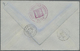 Br Fezzan: 1949, Definitives Pictorials/Officers, 1fr. To 50fr., Complete Set Of Eleven Values On Two Registered Airmail - Covers & Documents