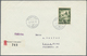 Liechtenstein: 1952, 5 Fr. Schloß Vaduz Als Einzelfrankatur Auf Luxus-R-FDC Aus „MAUREN 25.IX.52” Nach Prüm/ E - Covers & Documents