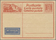 GA Liechtenstein - Ganzsachen: 1929, 20 Rp. Winzer Bild GSK Mit Dem Seltenen Eingedruckten Zeppelin-Etikett In Ta - Entiers Postaux