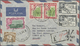 Br Fiji-Inseln: 1954. Air Mail Envelope Addressed To England Bearing SG 255, 2d Green And Magenta, SG 259, 5d Yellow Gre - Fiji (...-1970)