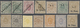 * Luxemburg: 1860/1884. Lot Of 14 Unused Stamps "Coat Of Arms" Containing 7 Postage Stamps (Mi. 4, 5, 27, 31, 35 - Other & Unclassified