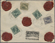 Br Luxemburg: 1929. Value Declared Envelope To Paris Bearing Yvert 165, 10c Olive, Yvert 175, 35c Violet, Yvert 1 - Autres & Non Classés