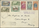 Br Französisch-Ozeanien: 1937, Colorful Franked Envelope "POSTED ON BOARD M/Y STELLA MARIS" With Postmark SUVA; FIJI And - Other & Unclassified