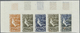 ** Französische Gebiete In Der Antarktis: 1958, 20 Fr. Albatros In A Strip Of Five Colour Proofs From Upper Frame, All M - Other & Unclassified