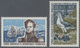 ** Französische Gebiete In Der Antarktis: 1968, 30fr. "d'Urville" And 20fr. "Albatross", Two Values Unmounted Mint. Mi.  - Other & Unclassified