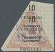 O Französische Somaliküste: 1902, Obock Kamelreiter 10 Fr. Rot/lila Mit DREIFACH-Aufdruck '10 / CENTIMES' (davon Einer K - Used Stamps