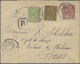 Br Gabun: 1909. Registered Envelope (soiled, Tears) To France Bearing Gabon Yvert 19, 5c Yellow Green, Yvert 20, 10c Ros - Gabon (1960-...)