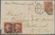 Br Gambia: 1867. Envelope Addressed To Bathurst, Gambia Bearing Great Britain SG 43, 1d Rose (pair) And SG 94, 4d Vermil - Gambia (1965-...)