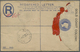 GA Goldküste: 1897. Registered Postal Stationery Envelope 2d Blue (toning, Creases) Upgraded With SG 14, 2½d Btue And Or - Gold Coast (...-1957)