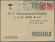 Br Goldküste: 1922. Envelope (faults) Addressed To Holland Bearing SG 70, ½d Green And SG 72, 1d Red (2) Tied By Aluabo  - Gold Coast (...-1957)