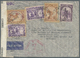 Br Goldküste: 1941 Air Mail Envelope (stamps Small Stains) Written From Leopoldville Addressed To London Bearing Belgian - Gold Coast (...-1957)