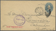 GA Guatemala: XOLHUITZ 16 SET 1887 And COLOMBIA 6 OCT 1896, Two Violet "Recibida"-arrivals On Two Very Fine USA Statione - Guatemala