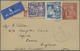 GA Malta - Ganzsachen: 1943. Air Mail Postal Stationery Card (written From Naxxar) Upgraded With SG 222a, 2½d Vio - Malta