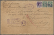 Br Guatemala: 1896, "Avis De Reception"-envelope 2x 20 C Green, 5 C Violet Ans B/s 5x "1 CENTAVO -- 1895" On 5 C Violet  - Guatemala