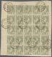 Brrst Monaco: 1885, 1 C Brown Olive In Block Auf 25 On Piece, Margins On Three Sides, Scarce - Unused Stamps
