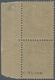 ** Monaco: 1885, 25 C. Dunkelbläulichgrün Als Postfrisches Senkrechtes Paar Vom Rechten Bogenrand, Untere Marke S - Unused Stamps