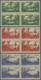** Monaco: 1937, 50 C+50 C To 5 Fr+5 Fr Complete In Block Of Four, Mint Never Hinged, Mi 880.- - Neufs