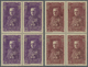 ** Monaco: 1937, 50 C+50 C To 5 Fr+5 Fr Complete In Block Of Four, Mint Never Hinged, Mi 880.- - Neufs