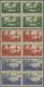 ** Monaco: 1937, 50 C+50 C To 5 Fr+5 Fr Complete In Block Of Four, Mint Never Hinged, Mi 880.- - Neufs