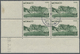 O Monaco: 1939, 10 Fr Dark Green Corner Margin (one Little Spot) In Block Of Four With First Day Cancel And Prin - Unused Stamps