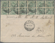 Br Italienisch-Eritrea: 1921. Envelope Addressed To Paris, France Yvert 31, 5c Green (block Of 12) Tied By Adi Caieh/Eri - Erythrée
