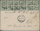 Br Italienisch-Eritrea: 1921. Envelope Addressed To Paris, France Yvert 31, 5c Green (block Of 12) Tied By Adi Caieh/Eri - Eritrea