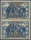 ** Kamerun: 1940, 1.75 Fr. Elefant, Triage Déssai, Paire Verticale Surcharge Rouge Orange Tête-bêche, Gomme Coloniale. 1 - Cameroon (1960-...)