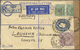 GA Kenia - Britisch Ostafrika: 1934. Registered Air Mail Postal Stationery Envelope 45c Blue Upgraded With SG 78, 5c Gre - British East Africa