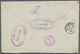 Br Kolumbien: 1890. Registered Envelope Addressed To England Bearing Yvert 88, 20c Violet Tied By Bar Obliterator With A - Colombia