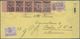 Br Kolumbien: 1903. Registered Envelope Addressed To Germany Bearing Yvert 18, 2c Black/rose (imperf Strip Of 5), Yvert  - Colombia