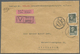 Br Norwegen: 1934 (6.7.), Lion 40öre Greenish-grey Two Singles On INSURED Cover From Oslo To Stockholm With Two D - Neufs