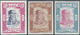 (*) Libyen: 1966. Lot Of 6 Large Essay: 3 For The Postage Stamp Showing "Mausoleum At Germa" (different Colors) And 3 Fo - Libya