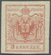 * Österreich: 1850/54: 3 Kreuzer Karminrot, Maschinenpapier Type III A, Ungebraucht. Laut Dr. Ferchenbauer: "Die - Neufs