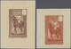 (*) Madagaskar: 1931, General Gallieni, Two Single Die Proofs With Blank Value Field, In Colours "brown" And "red-orange - Madagascar (1960-...)
