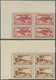 Delcampe - ** Marokko: 1928, Flood Relief, 5c. To 5fr., Complete St Of Ten Values As Marginal Blocks Of Four From The Upper Left Co - Morocco (1956-...)