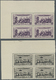 Delcampe - ** Marokko: 1928, Flood Relief, 5c. To 5fr., Complete St Of Ten Values As Marginal Blocks Of Four From The Upper Left Co - Morocco (1956-...)