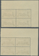 Delcampe - ** Marokko: 1928, Flood Relief, 5c. To 5fr., Complete St Of Ten Values As Marginal Blocks Of Four From The Upper Left Co - Morocco (1956-...)